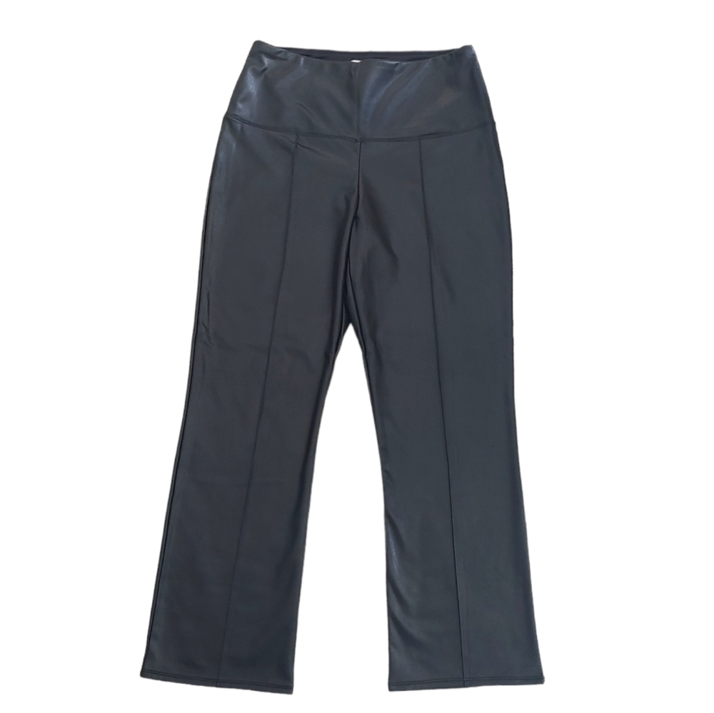Joie Faux Leather Black Wide Leg Pants